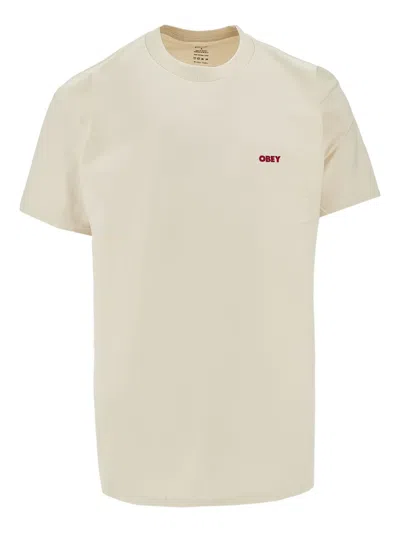 OBEY LOGO-DETAIL T-SHIRT