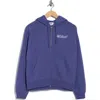 Obey Logo Full Zip Hoodie In Blue