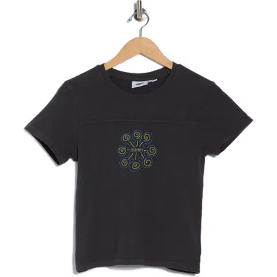 Obey Logo Stitched T-shirt In Black