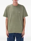 Obey Lowercase Pigment Dyed Cotton T-shirt In Green