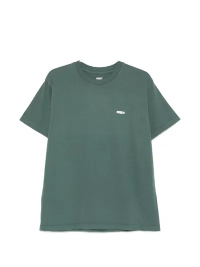 Obey Logo T-shirt In Green