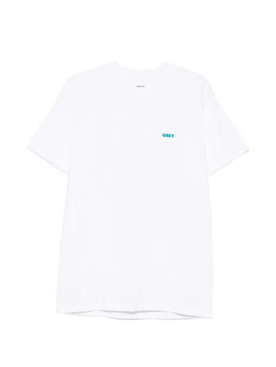 Obey Logo T-shirt In White