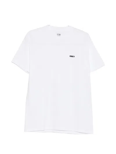 Obey Logo-detail T-shirt In White