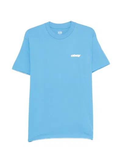 Obey Logo-print T-shirt In Blue