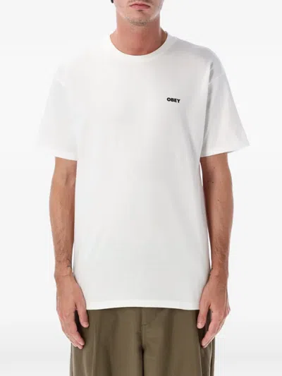 Obey Logo-print T-shirt In White