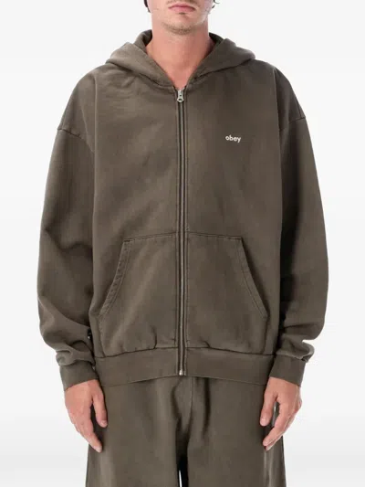 Obey Sweatshirt Men Color Olive In Transparent