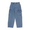 Obey Long Men's Big Wig Cargo Denim Pant Light Indigo In Light Indigo
