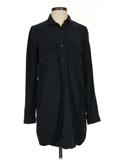 Pre-owned Obey Long Sleeve Button Down Shirt In Black