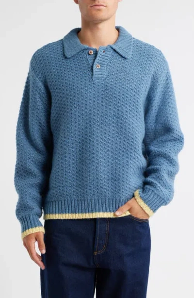 Obey Loreto Polo Sweater Captains Blue Multi