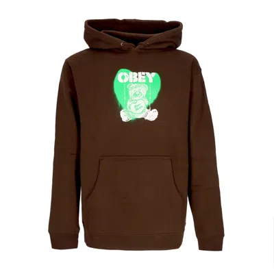 Obey Love Hurts 2 Basic Hooded Fleece Brown Women's Hoodie