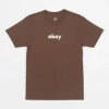 OBEY LOWER CASE 2 CLASSIC T-SHIRT IN BROWN