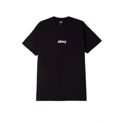 Obey Lower Case T-shirt In Black