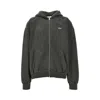 Obey Zip-up Cotton Hoodie In Black