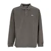 Obey Lowercase Pigment Men's Long Sleeve Polo Pigment Digital Black Polo In Pigment Digital Black