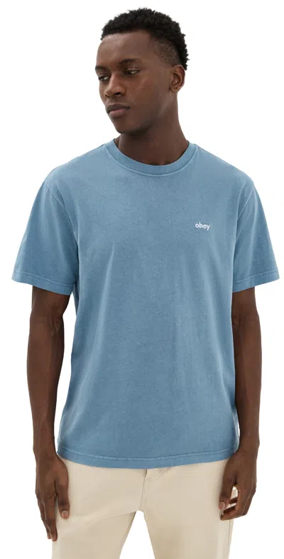 Obey Lowercase Pigment Tee Pigment Coronet Blue