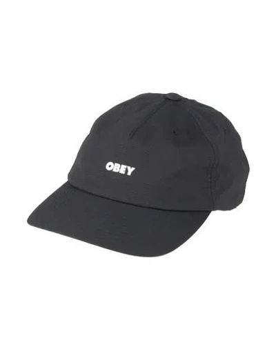Obey Man Hat Black Size Onesize Polyester, Elastane