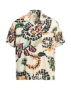 Obey Man Shirt Beige Size Xl Viscose In Beige