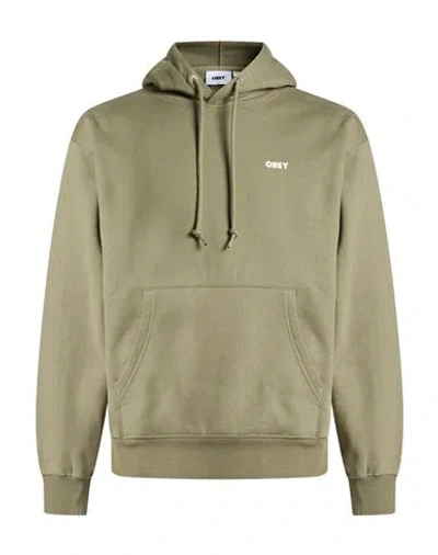 Obey Man Sweatshirt Military Green Size Xl Cotton, Polyester