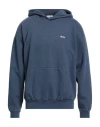 Obey Man Sweatshirt Navy Size Xl Cotton In Blue