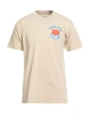 Obey Man T-shirt Beige Size Xl Cotton In Neutral