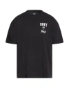 Obey Man T-shirt Black Size M Cotton