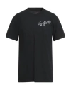 Obey Man T-shirt Black Size Xl Cotton In Black