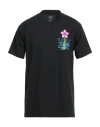 Obey Man T-shirt Black Size Xl Cotton In Black
