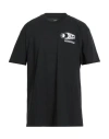 Obey Man T-shirt Black Size Xl Cotton In Black