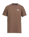 Obey Man T-shirt Brown Size Xl Cotton In Brown