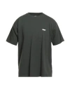Obey Man T-shirt Dark Green Size L Cotton In Green
