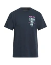 Obey Man T-shirt Navy Size Xl Cotton In Blue