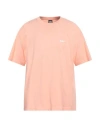 Obey Man T-shirt Salmon Pink Size L Cotton