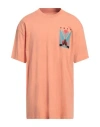 Obey Man T-shirt Salmon Pink Size Xl Cotton
