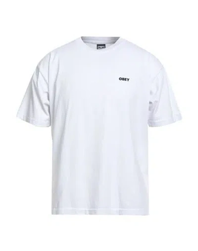 Obey Man T-shirt White Size L Cotton