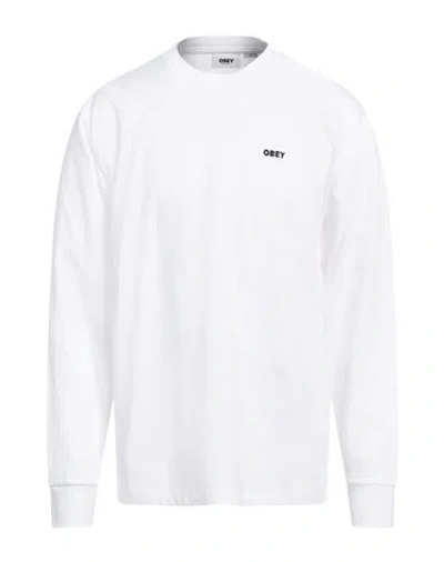 Obey Man T-shirt White Size M Organic Cotton