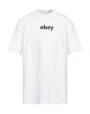 Obey Man T-shirt White Size Xxl Cotton