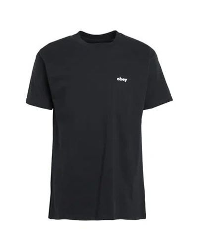 Obey Man T-shirt Black Size S Cotton