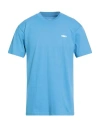 Obey Man T-shirt Light Blue Size Xl Cotton