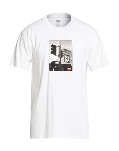 Obey Man T-shirt White Size Xl Cotton