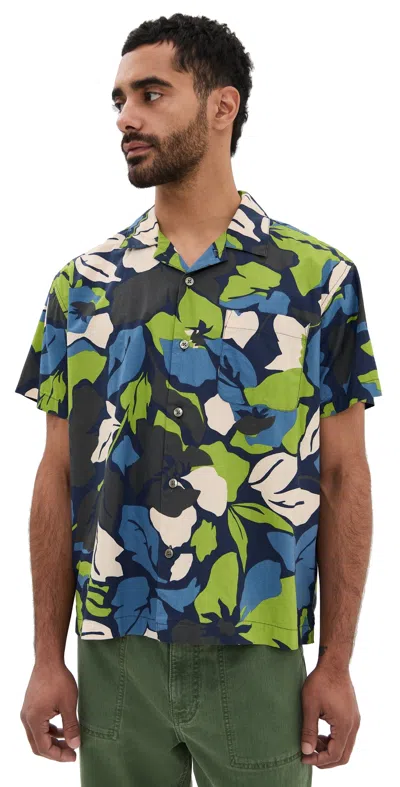Obey Maxwell Woven Short Sleeve Navy Multi