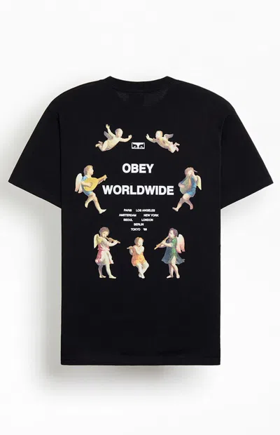Obey Men's Angels Above T-shirt In Black