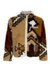 Obey Morrocan Rug Sherpa Jacket In Brown Multi