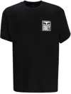 Obey Black Crewneck Graphic Print T-shirt