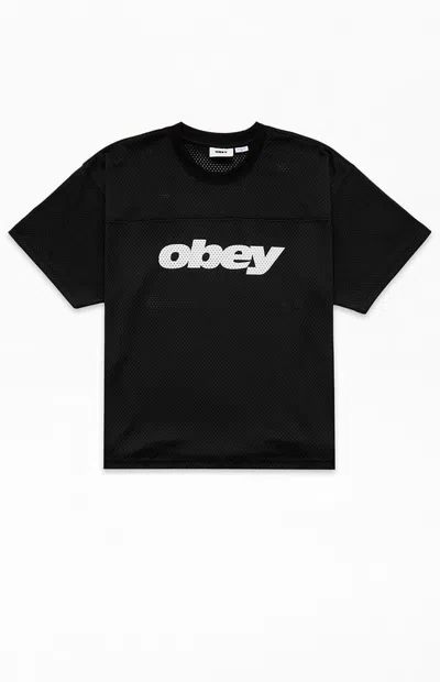 Obey Mesh Practice Jersey In Black