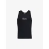 OBEY OBEY MEN'S BLACK ROSEMONT RIBBED STRETCH-COTTON JERSEY TOP