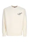 Obey Men's Crew Doodle Crew Fleece Unbleached In Unbleached