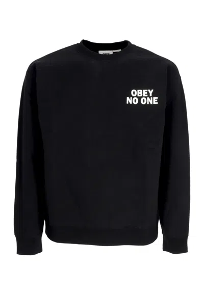 Obey Men's Crew Neck No One Fleece Black
