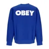 Obey Men's Crewneck Sweatshirt Bold Premium Crew Fleece Surf Blue In Surf Blue