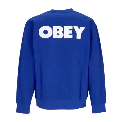 Obey Men's Crewneck Sweatshirt Bold Premium Crew Fleece Surf Blue