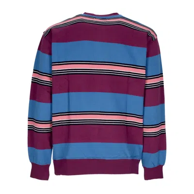 Obey Men's Crewneck Sweatshirt Ender Stripe Crew Specialty Fleece Beetroot Multi